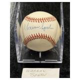 Warren Spahn Autographed Baseball