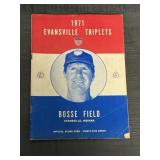 1971 Evansville Triplets Scorecard