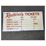 Authentic Wooden Redbirds Stadium Sign