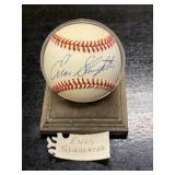 Enos Slaughter Autographed Baseball