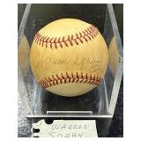 Warren Spahn Autographed Baseball