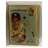 1954 Topps #20 Warren Spahn Card