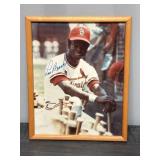 Autographed Lou Brock Photo St. Louis Cardinals