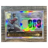 Stan Musial Game Worn Jersey  Hall of Fame Card