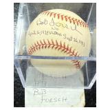2 No Hitters Bob Forsch Autographed Baseball