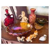Carnival Glass Candy Bowl, Kick Knacks, Etc.