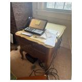 Marble Top Side Table with Drawers