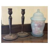 Candle Holders & Candy Jar