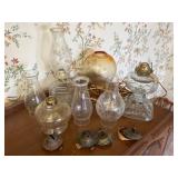 Glass Oil Lamp Lot