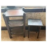 Wooden Shelf & Side Table