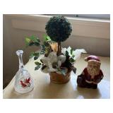 Bell with Cardinal Detail, Small Faux Tree &