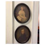 Oval Framed Portraits of Jinny Lind and Major