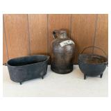Stone Jug & Cast Iron Containers