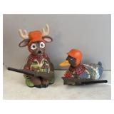 Funny Ceramic Hunting Statues