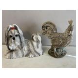 Dog & Chicken Statues