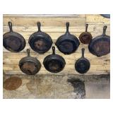8 Cast Iron Skillets