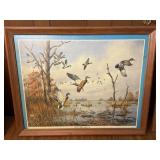 Framed Waterfowl Scene "ON THE MOVE"