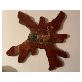 Vintage Live Edge Deer Clock