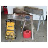 DeWalt Power Station - Sawhorses - gas can