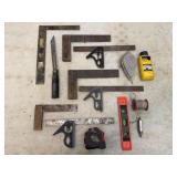 Squares - tape measures - levels - etc