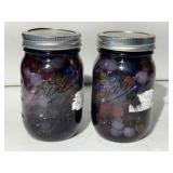 2 Purple Jar of Marbles