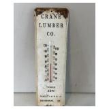 Rare Henderson Ky Crane Lumber Thermometer