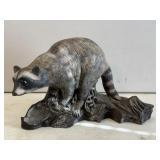 Ceramic Raccoon Statue