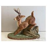 Signed Deer Statue (plaster?)