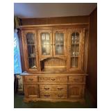 Oak Virgina House China Cabinet Hutch
