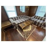 Living Room Suit Sofa Loveseat Rug & Tables