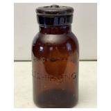 Rare Amber Lightning Putnam 227 Jar w  Lid