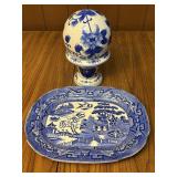 Blue Willow Platter -etc