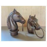 Set Of 2 Horse Head Hitching Posts
