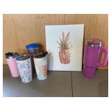 Tumblers & Pineapple Artwork