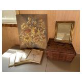 Framed Wall Art, Basket & Frame