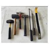 Sledge Hammer - Pry Bars - Rubber Mallet - H