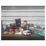 Misc. Kitchenware, Silverware, Dish Towels, Etc.