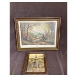 Framed Artwork inclu. "Mountain Shadows" by