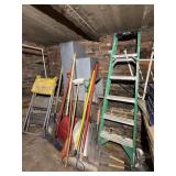 Ladder, Shovels, Rakes, Step Stool, Etc.