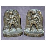 Genuine Burwood Native American Themed Book Ends