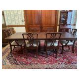 Kimball International Mahogany Dining Table with 6
