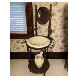Victorian Style Washstand with Basin & Pitcher
