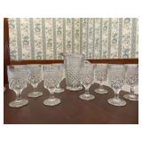Anchor Hocking Wexford Pressed Glass Pitcher &