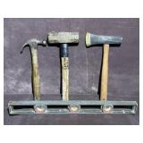 Hammer, Mallet, Axe & Level