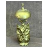 Brass Owl Figural Service Bell