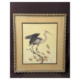 Framed Artwork "The Great Blue Heron" by Guy