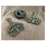 Cast Iron Incense Burner & Trivets