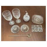 Glass Stemware, Candy Dish, Salt Cellars, Candle