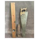Hand Saw & Levels