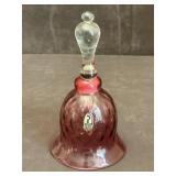 Fenton Cranberry Glass Bell
